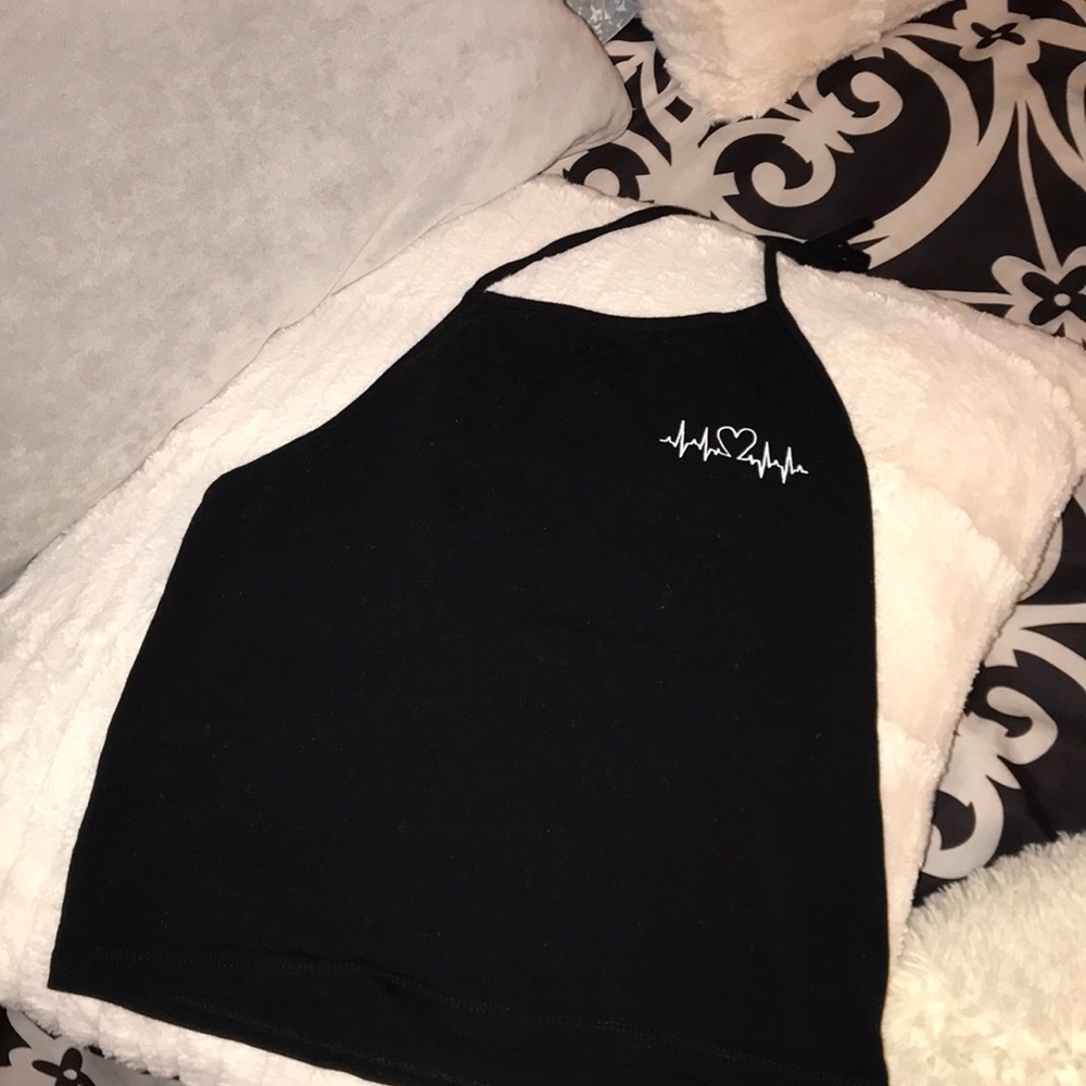 Black halter top